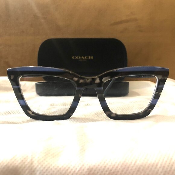 Coach 547787(Blue Glitter Varsity Stripe) Eye Glasses - Picture 14 of 16